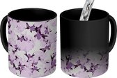 Magische Mok - Foto op Warmte Mokken - Koffiemok - Sakura - Camouflage - Patronen - Magic Mok - Beker - 350 ML - Theemok