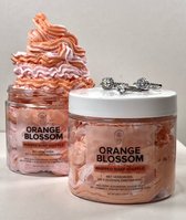 Cadeau voor vrouw - Whipped Soap Soufflé met verborgen 925 S zilveren zirkonia ring - Orange Blossom - schuimende body zeep voor in de douche of als scheer creme - FRAGRANTLY