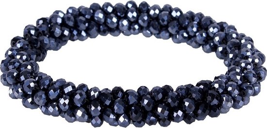 QHP Hair Scrunchie Shine Navy