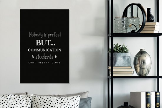 Tableau sur toile Communication - Communiquer - Éducation - Étudiants - Citation - 60x90 cm - Décoration murale