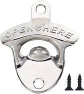 Flessenopener -  bieropener - biertap - Zilver