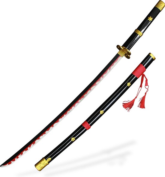 One Piece - Katana - 104cm - Zwaard - Bamboe - Incl. standaard - Nichirin - Sword - Samurai - Ninja - Houder - Zorro - Luffy - Kamado - Box set - Anime - Manga - Figure