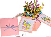Popcards cartes pop-up – Love Love pop-up box Amoureux Anniversaire Mariage Félicitation Fleurs Fête des Mères carte pop-up Carte de voeux 3D