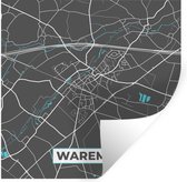 Stickers muraux - Plan de la ville - Grijs - Carte - Waremme - België - Carte - 100x100 cm - Feuille adhésive XXL