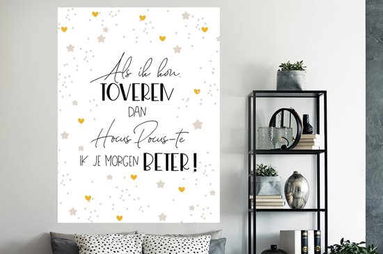 Muurstickers - Sticker Folie - Beterschap - Spreuken - Stippen - Hocus pocus - 120x160 cm - Plakfolie - Muurstickers Kinderkamer - Zelfklevend Behang XXL - Zelfklevend behangpapier - Stickerfolie
