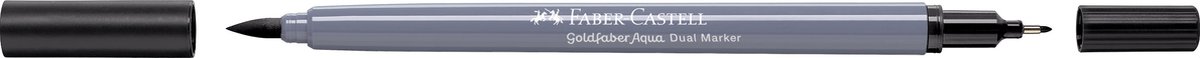 Faber-Castell - Duo aquarel marker - Goldfaber - zwart 199 - brush / 0,6mm - FC-164699