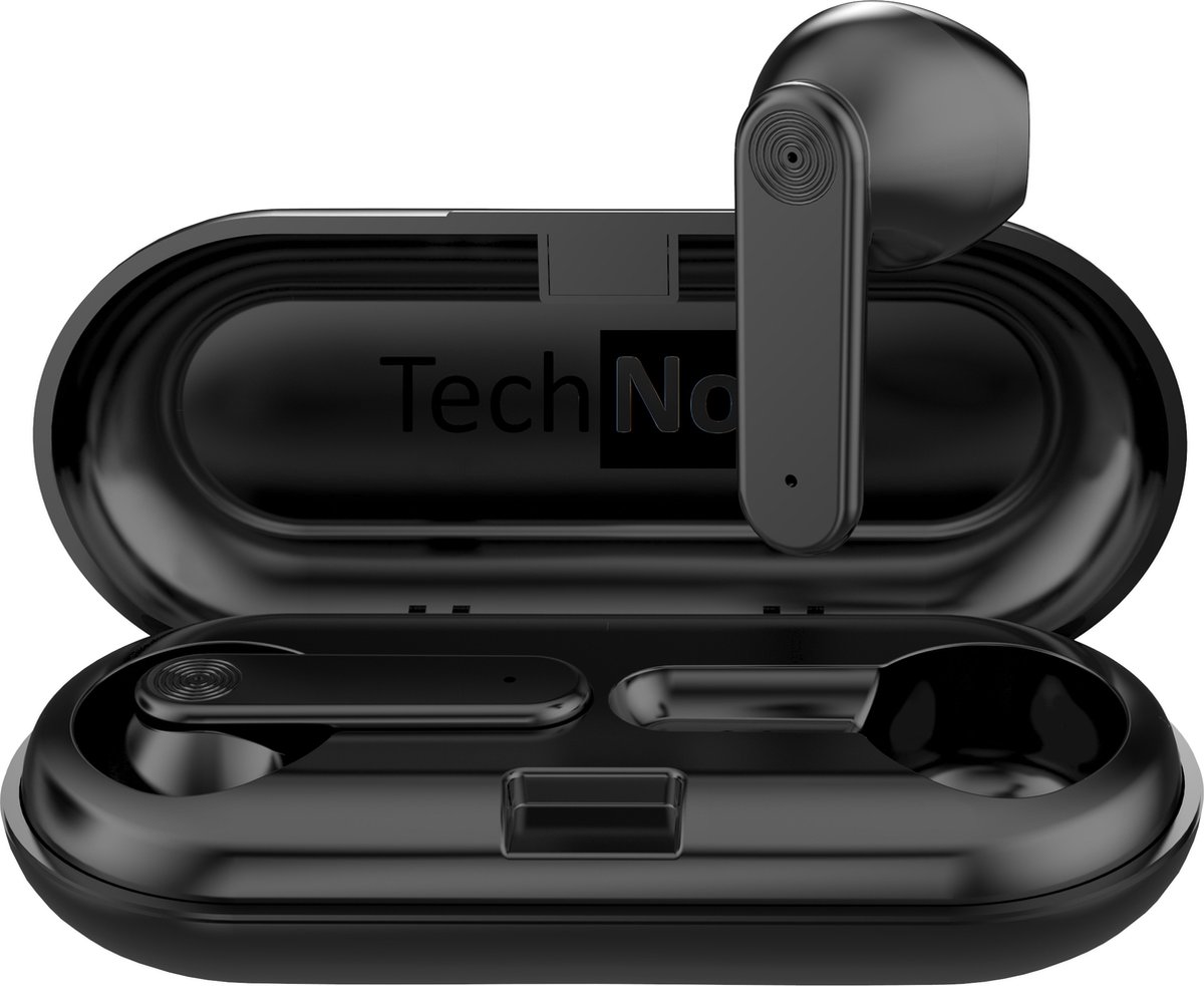 In-Ear Draadloze Oordopjes - Oortjes Draadloos met Oplaadcase - Koptelefoon Sport met Bluetooth Zwart