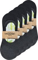 green-goose® Bamboe Dames Footies | 5 Paar | Zwart | Sneakersokken | Anti zweet | 35 - 42 | Ecologisch en Duurzaam