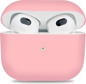 Jumada's  "Geschikt" voor Apple Airpods hoesje -  Geschikt voor Airpods 3 - Softcase - Roze - Beschermhoes