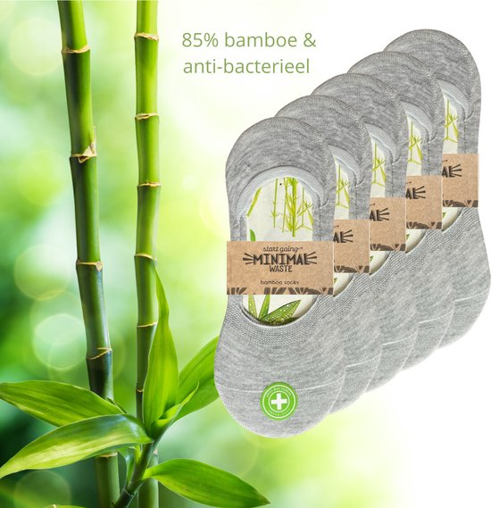 6 paires de Chaussettes basses en Bamboe | je t'aime | Bambou | Footies | Unisexe | Anti transpiration | 38-42 | 100% écologique | Antisudorifique | Gris | Rose | Crème | Noir