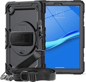 Lenovo Tab K10 Hoes met ingebouwde Screenprotector | Inclusief Handriem en Schouderriem | Extreme bescherming | Ideaal voor zakelijk gebruik