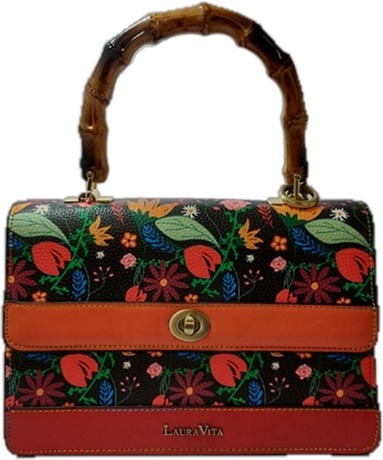 Sac Laura Vita YH210716 4812 Noir Imprim?� Floral Zwart | bol.com