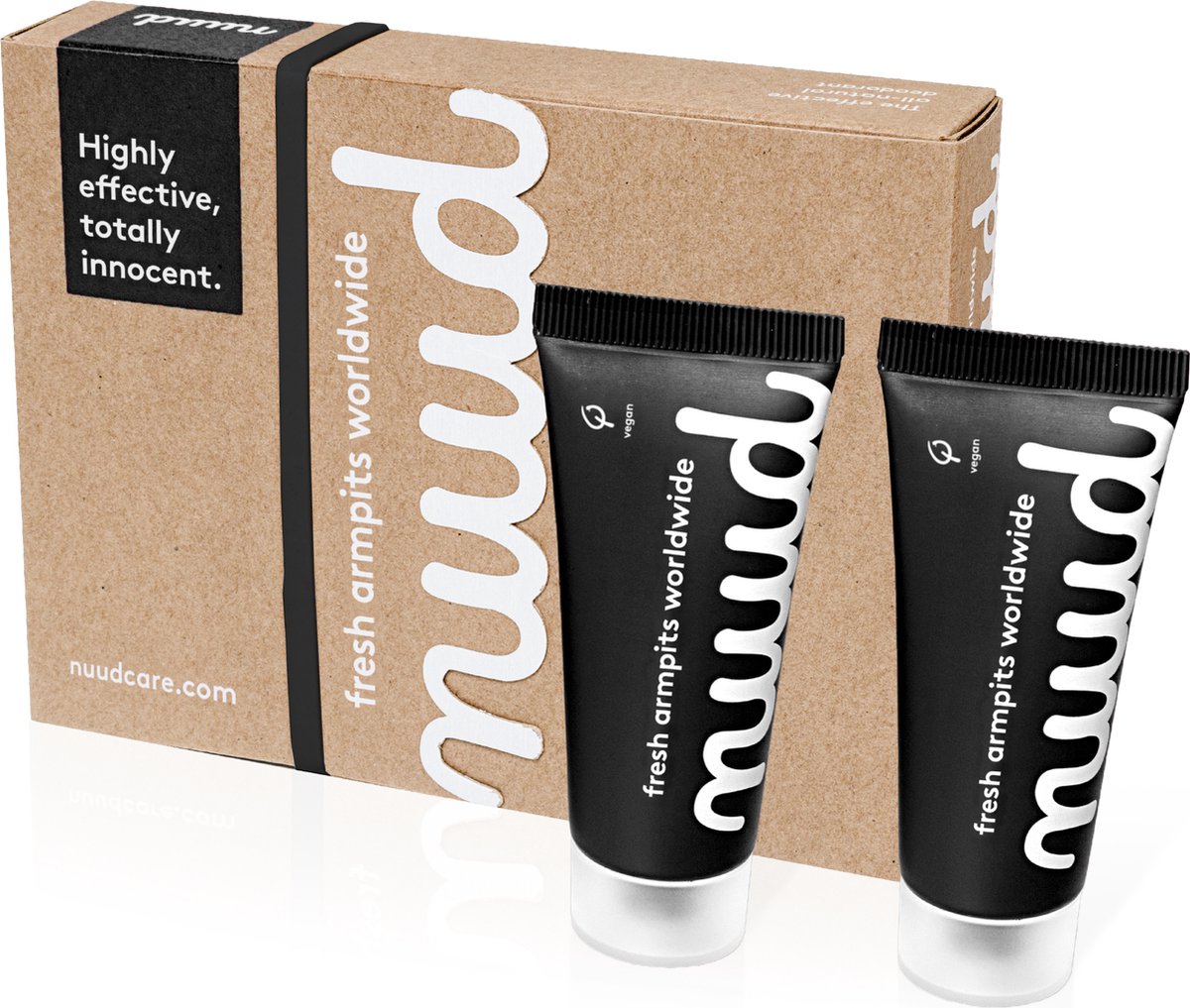 Nuud - Smarter pack (2 x 20ml) - De zorgeloze deodorant - Zwart