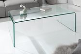 Extravagante table basse en verre 110 cm transparent
