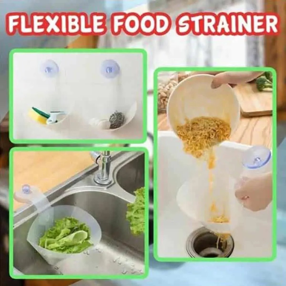 Goedkoopste Gootsteenfilter - Gootsteenzeef - Gootsteenstop - Afvoerzeef - Vergiet - Recyclebaar - Duurzaam - Keukengerei - PVC - transparant