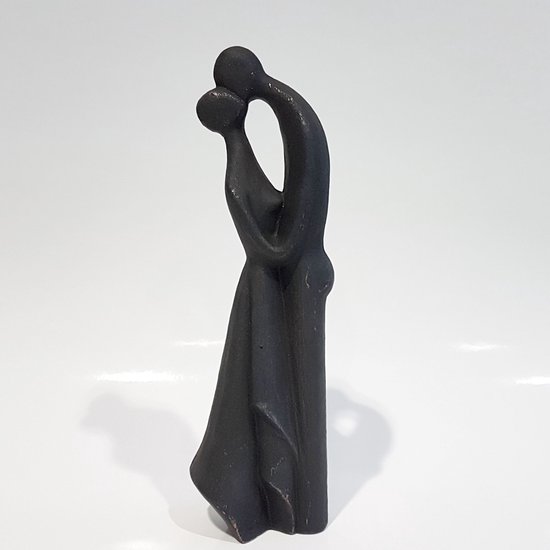 Geert Kunen / Skulptuur / Beeld / Baby in hand - Zwart / goud - 9 x 12 x 40 cm hoog.