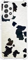 Smartphonehoesje met naam Geschikt voor Samsung Galaxy A53 5G GSM Hoesje met doorzichtige rand Koeienvlekken