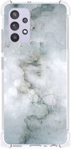 Stevige Telefoonhoesje Samsung Galaxy A32 4G | A32 5G Enterprise Editie Telefoon Hoesje met doorzichtige rand Painting Grey