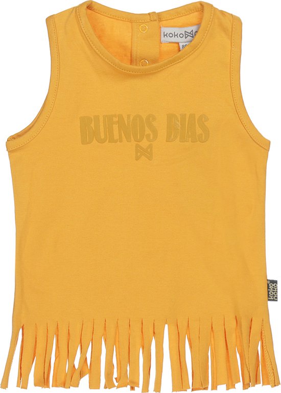 Koko Noko - Ensemble de vêtements (2 pièces) - jean court - chemise sans manches jaune - Taille 104