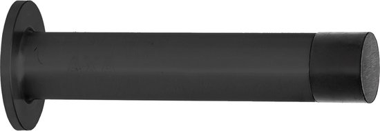 AXA Deurstopper (model WS16) Mat zwart RVS met rubber: Wandmontage. - Axa
