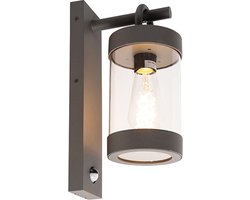 TRIO SAMBESI - Wandlamp - Antraciet - excl. 1x E27 4 W - Afstandsbediening - Geintegreerde dimmer - Traploos instelbare lichtkleur - Nachtlampje - IP44