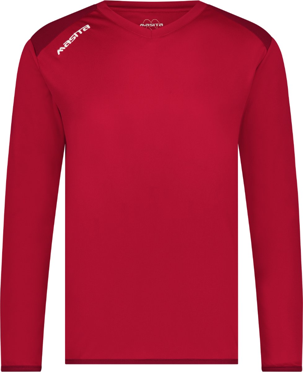 Masita | Sportshirt Heren & Dames - Lange Mouw - Avanti - QuickDry Technologie - RED - 116