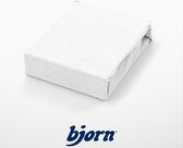 Bjorn Katto - Hoeslaken - Jersey - Tweepersoons - 140x200/160x220 - Wit