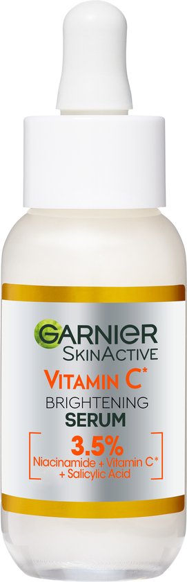 Garnier SkinActive Vitamine C* Anti-Pigmentvlekken Serum - Met Niacinamide en Salicylzuur - Serum Tegen Pigmentvlekken - Voor Een Stralende Huid - 30ml