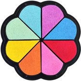 Tampon encreur - Rainbow -en-ciel Tampon encreur - Arc-en-ciel - 8 couleurs - Tampon encreur - Rond