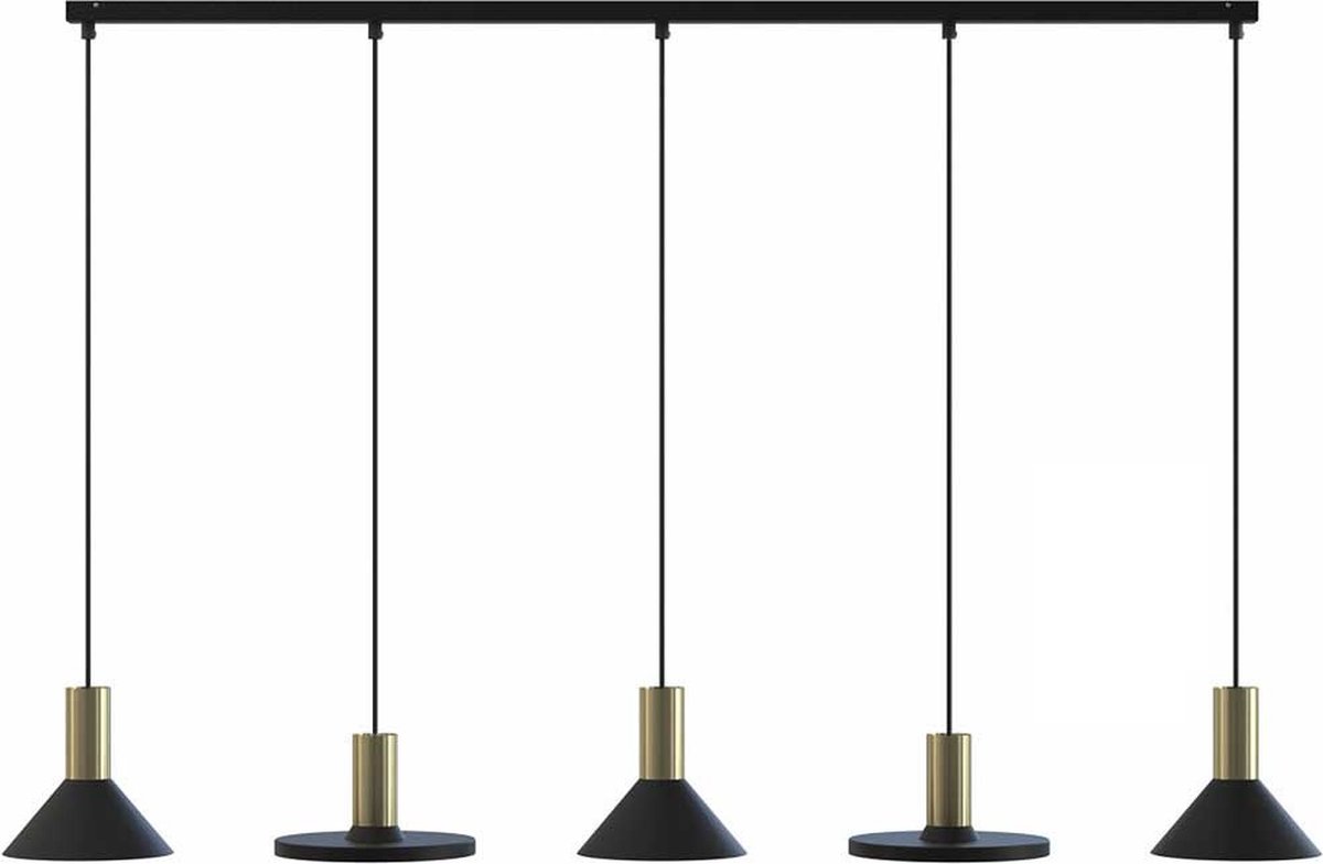 Nowodvorski - Hanglamp Hermanos 5 lichts L 132 cm zwart - goud