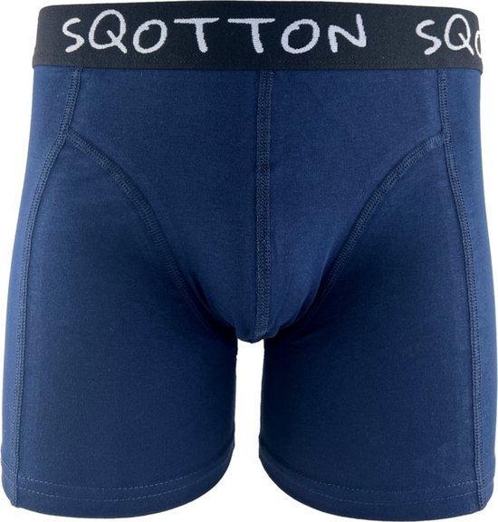 Boxershort - SQOTTON® - Basic - Marineblauw - Maat L