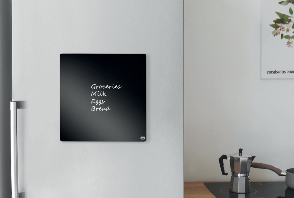 Nobo Magnetisch Whiteboard - Inclusief Whiteboard Marker, Magneten en Montagestickers - 36 x 36 cm - Zwart thumbnail 7