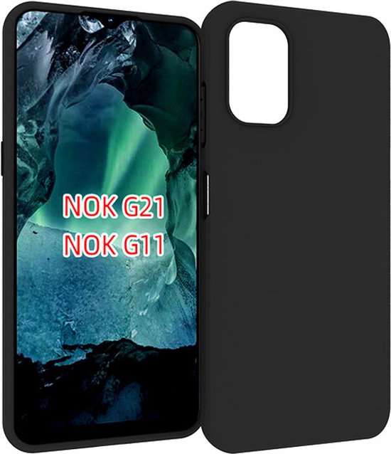 Coque MoDo pour Nokia G11/G21 - Coque arrière en Siliconen - Zwart