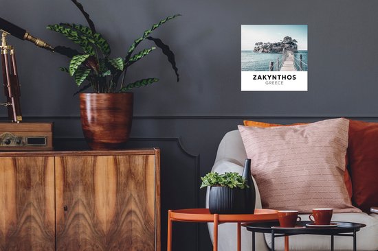 Stickers muraux - Grèce - Zakynthos - Mer - 30x30 cm - Feuille adhésive