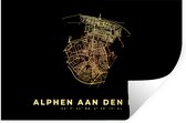 Muurstickers - Sticker Folie - Plattegrond - Kaart - Stadskaart - Alphen aan den Rijn - 120x80 cm - Plakfolie - Muurstickers Kinderkamer - Zelfklevend Behang - Zelfklevend behangpapier - Stickerfolie