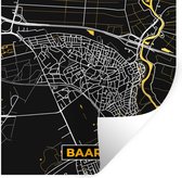 Stickers muraux - Baarn - Black and Gold et Or - Plan de la ville - Carte - Plan d'étage - 100x100 cm - Feuille adhésive XXL