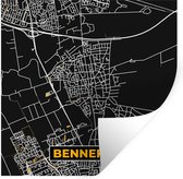 Stickers Stickers muraux - Or - Bennekom - Carte - Carte - Plan de la ville - 120x120 cm - Feuille adhésive XXL