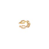 Yehwang - Earcuff Diamond Linked - Earcuff - One size - Goudkleurig - Koper+Zirkonia