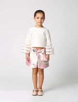 Satijnen Short met Bloemen Print Roze