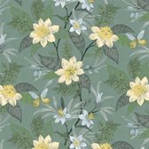 Bonita tafelzeil - 160 cm rond - Yellow flowers - 5M4/02