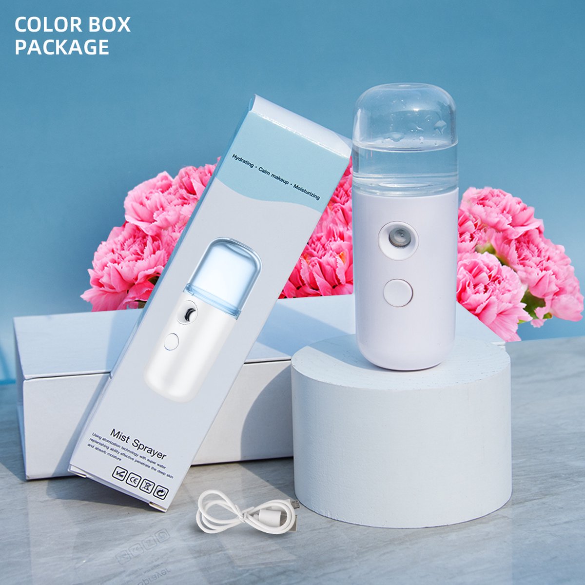 Nano Mister - Vernevelaar - Luxe - Nano Mist Sprayer - Moisturizing - Gezichtsstomer - Facial - Gezicht Stomer - Blackhead Remover - Face Cleanser - Gezichtsreiniger - Waterverstuiver - Plaatsen van Wimperextensions - DEEP CLEANSING - Nourishing thumbnail 7
