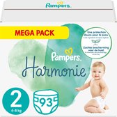 Pampers Harmonie Maat 2 (4kg-8kg) - 93 Luiers - Megapak