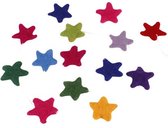 Vilten slinger sterren multicolor - 7cm - 150cm lang
