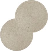 Set van 6x stuks placemats kralen goud - 35 cm - Onderleggers