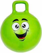 Skippybal smiley groen 45 cm - Skippybal groen 45 cm - skippybal groen - skippybal kinderen - skippybal - skippybal 3 jaar - skippybal grappig gezicht - Hopper bal - springbal 45 cm - springb