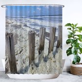 Rideau de douche Ulticool - Beach Coast Pays- Nederland - 180 x 200 cm - avec 12 anneaux