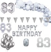83 jaar Verjaardag Versiering Pakket Zilver XL