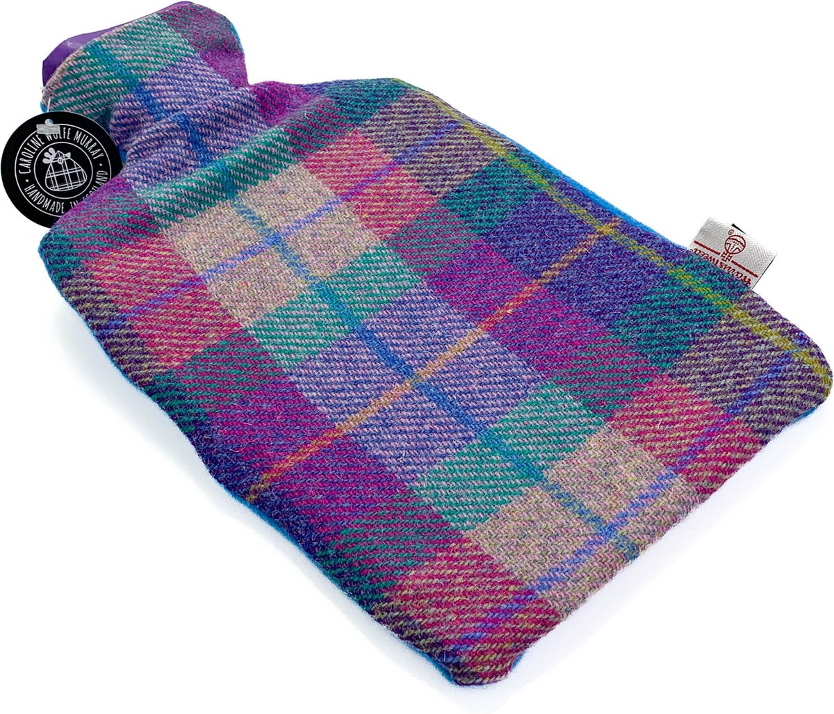 Kruik Paars Roze - 2 liter - Harris tweed - Handgemaakt in Schotland - Caroline Wolfe Murray