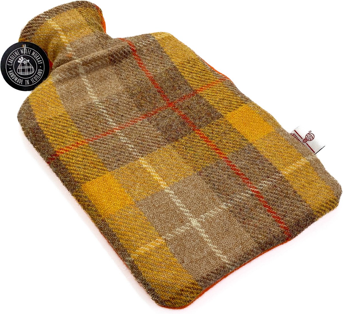 Kruik Geel Beige - 2 liter - Harris tweed - Handgemaakt in Schotland - Caroline Wolfe Murray