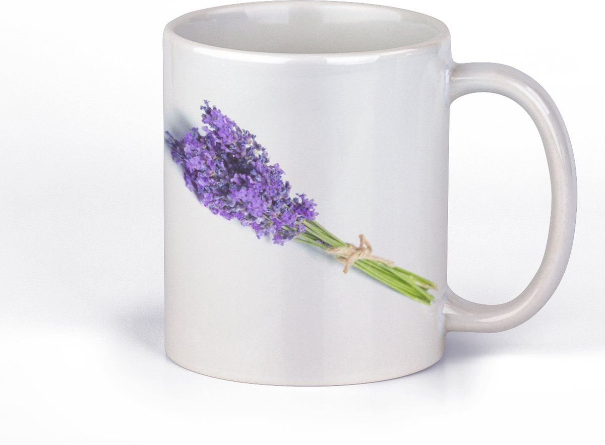 Mok bedrukt afbeelding Lavendel | plant cadeau | paarse zomerplant | franse cadeaus | cadeaumok voor haar | verjaardag vrouw
